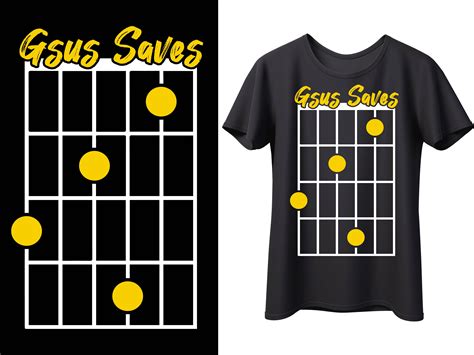 Gsus Saves Christian Guitar Chord Vector Graphic by Trendy Creative ...