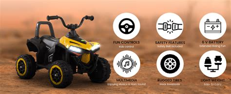 Buy Baybee Monstro ATV Battery Operated Electric Bike for Kids ...