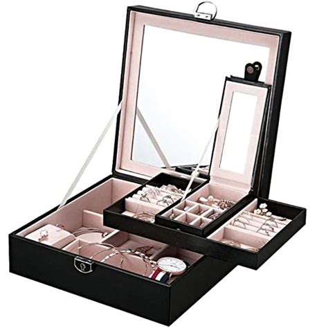 Buy SIBY Leather Jewelry Storage Organizer Necklace Rings Earrings ...