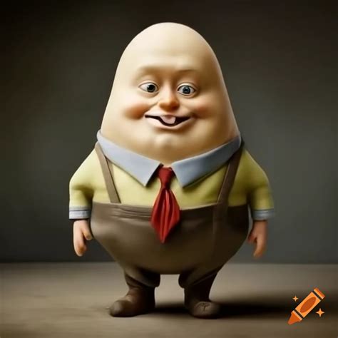 Charlie Kirk as Humpty Dumpty character from Puss in Boots on Craiyon