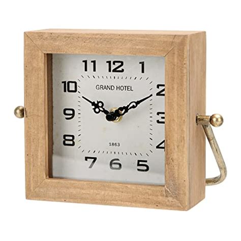 NIKKY HOME Wooden Table Clock, Classic Square | Ubuy India