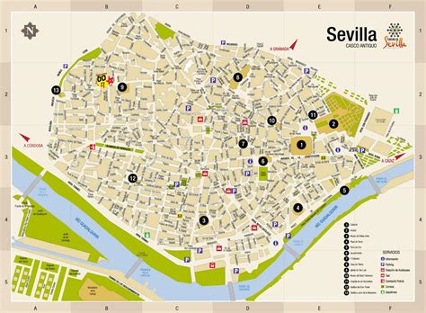 Printable Tourist Map Of Seville