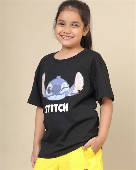 Lilo & Stitch Printed Oversized Tshirt For Girls – Kidsville