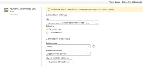Invalid Credentials When Using Azure Data Lake Sto... - Microsoft ...