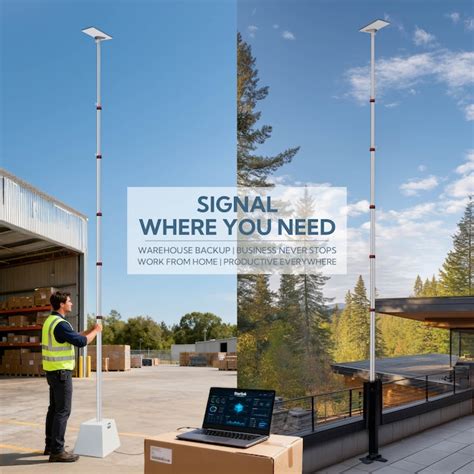 Yescom EZ GO 30-FT Starlink Mini Ground Pole Mount Kit with Adapter and ...