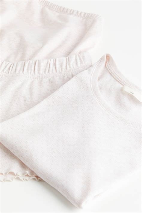 MAMA Pointelle pyjamas - Light beige marl - Ladies | H&M IN