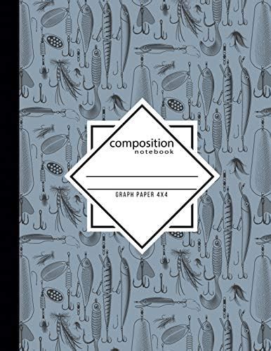 Composition Notebook Graph Paper 4x4: Fishing Lures One Subject Writing ...