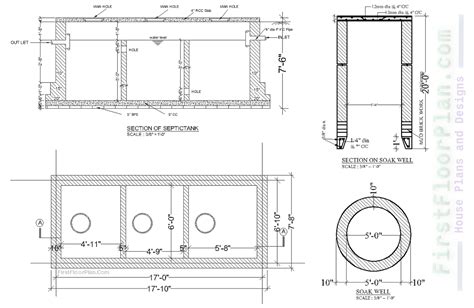 Details of Septic Tank and Soak Pit with AutoCAD drawing File - First ...