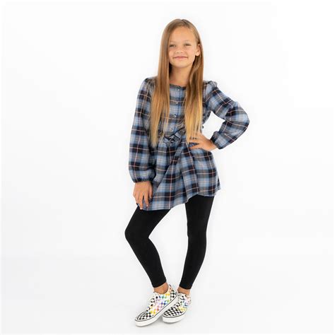 Tu Clothing Girls Blue Check Dress