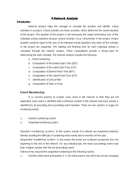 4. Network Analysis - Comprehensive Lecture Notes for Project ...
