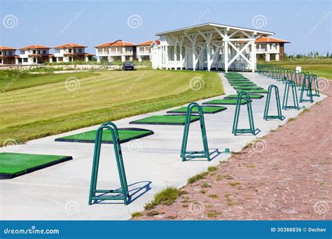 Golf course driving range stock photo. Image of golfing - 30388836