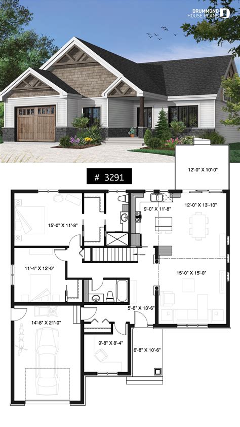 Northwest Style House Plan with Cathedral Ceiling
