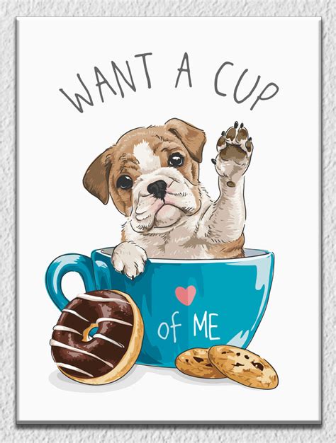 Want A Cup Of Dog Love Wall Art – Myindianthings