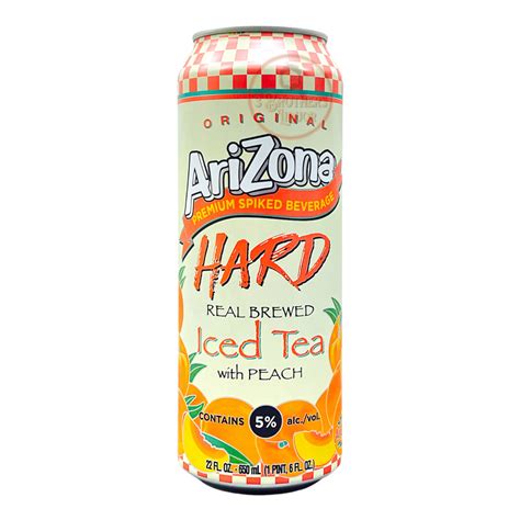 Arizona Spiked Hard Iced Tea With Peach Flavor Vodka Seltzer Can (22oz ...