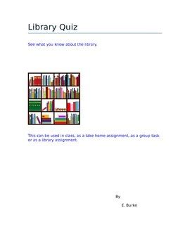 Image result for Library Questions