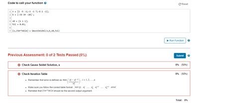 Exercises On Writing a MATLAB Code by Gauss-Seidel Method 的图像结果
