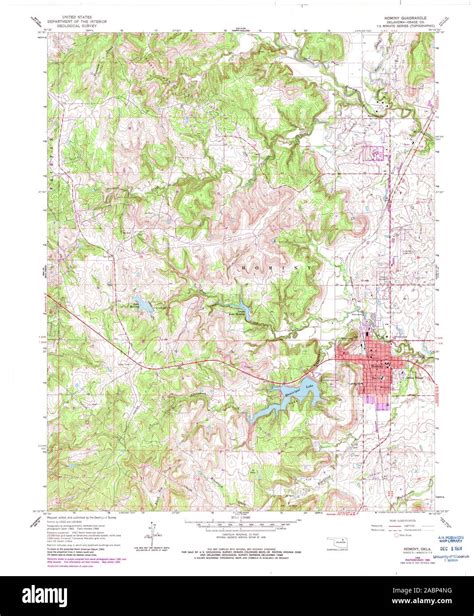 Map of hominy oklahoma Cut Out Stock Images & Pictures - Alamy