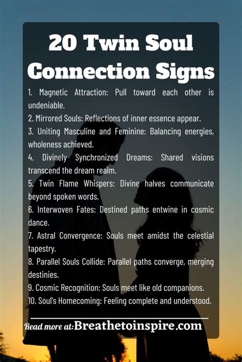 20 Twin Soul Connection Signs To Identify Your Soulmate - Breathe To ...