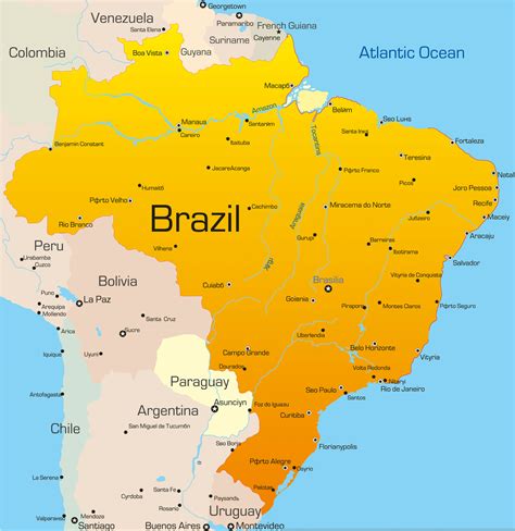 Brazil Country Map | Free Images at Clker.com - vector clip art online ...