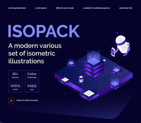 IsoPack Free Isometric Illustrations (AI)