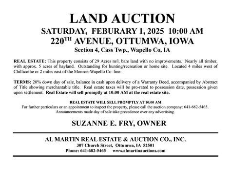 February Auctions - Al Martin