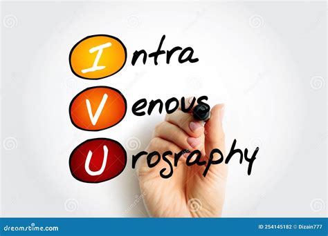 IVU Intravenous Urography - X-ray Exam Of Your Urinary Tract, Acronym Text Concept Background ...