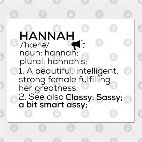 Hannah Name Definition Hannah Female Name by tee-logic | Melissa name ...