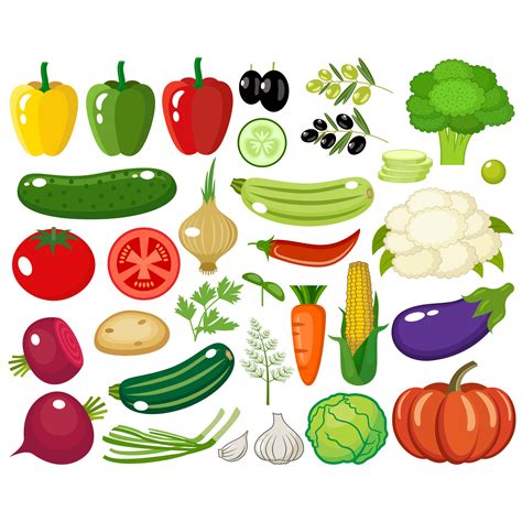 Vegetables Clipart. Vector Vegetables Graphic. Garden Vegetables ...