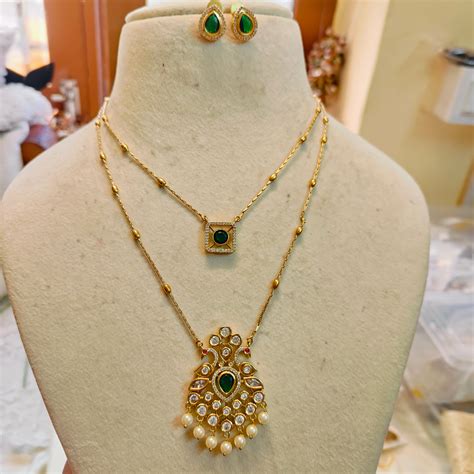 Gold antique finish 2 layer chain premium quality – Kankanam - South ...