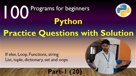 100 Practice Programs Series | Part 1 | 20 Practice Questions and ...
