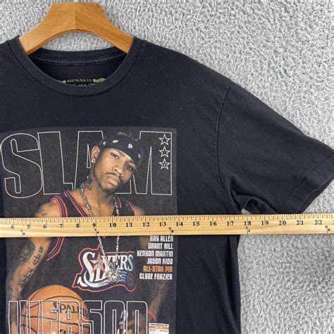 Allen Iverson Shirt Slam Magazine Adult Medium Black Graphic Tee ...