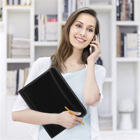 Buy LEASOUL A4 File Folder Padfolio Writing Pad Business Presentation ...