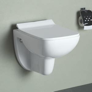 Ceramic Wall Hung/Wall Mounted Square Western Commode With Hydraulic ...