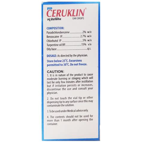 Ceruklin New Ear Drops | Uses, Side Effects, Price | Apollo Pharmacy