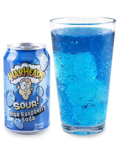 [Pack of 12] Warheads Sour Blue Raspberry Soda - 355ML