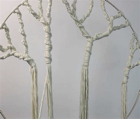 Macrame Tree of Life Tutorial On 8 Inch Hoop 的图像结果
