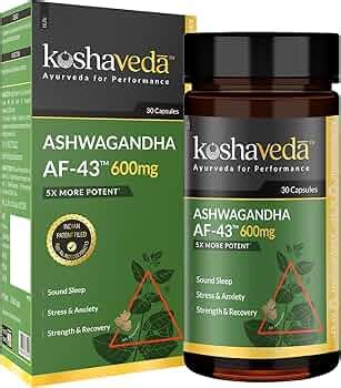 Koshaveda Ashwagandha AF-43 600mg by MuscleBlaze, 30 Capsules | For ...