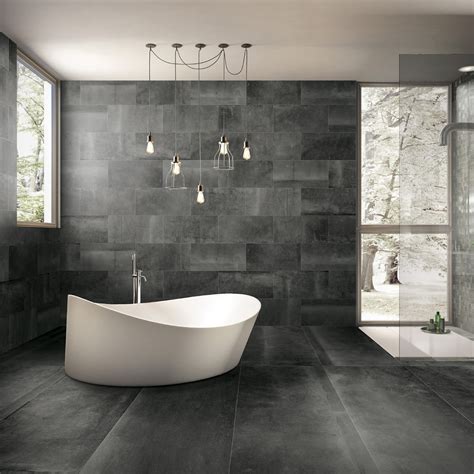 Reside Black Honed Porcelain Tiles 24x48