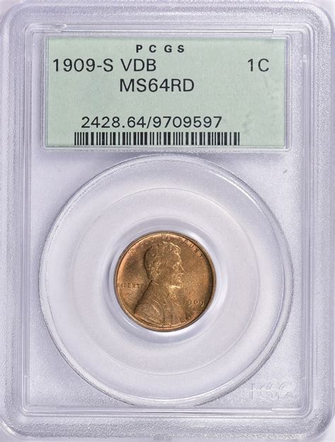 1909-S Lincoln Cent V.D.B. PCGS MS-64 RD OGH (Item 1723923 ...
