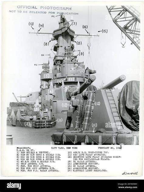 Photograph of the USS South Dakota (BB-57) , Ships, Naval Vessels ...