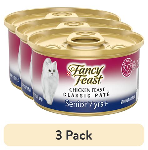 (3 pack) Purina Fancy Feast Senior Classic Pate Kitten Food, Wet Cat ...