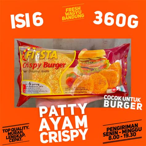 Jual FIESTA CRISPY BURGER AYAM KRISPI PREMIUM CHICKEN SANDWICH - Kota ...