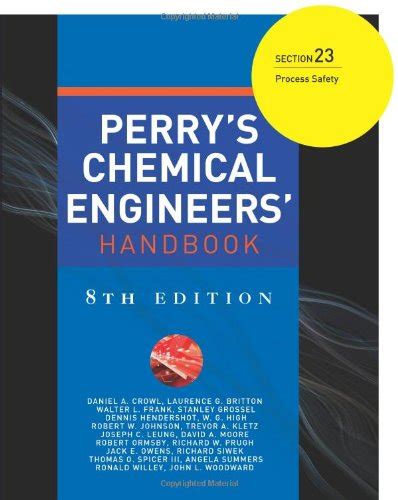 Buy Perry's Chemical Engineers' Handbook 8/E Section 23:Process Safety ...