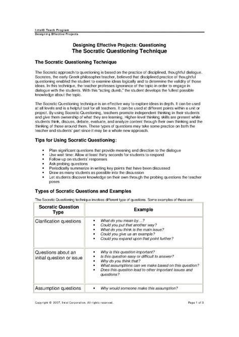 Socratic Questioning Examples 的图像结果