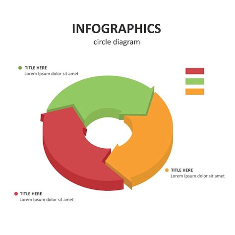 Kreisdiagramm Kreisdiagramm 3D-Infografiken Vollfarbige ...