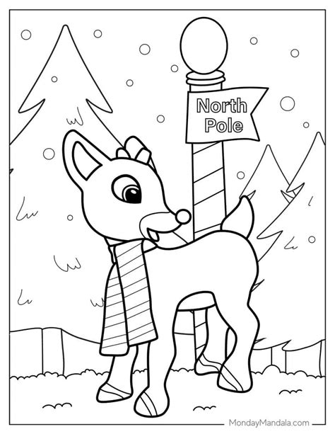 Rudolph Coloring Pages Free Printable
