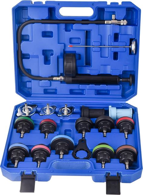 DHA 18pc Cooling System Radiator Coolant Pressure Tester Kit with Hand ...