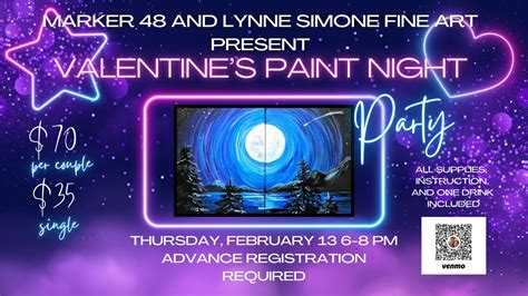 Valentines Paint Party! Couples or Singles, Marker 48 Brewing ...