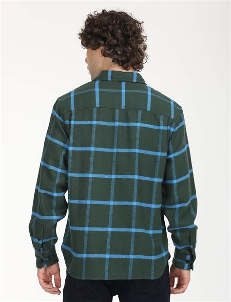 Men's Checkered Dark Green Spread Collar Shacket – Levis India Store