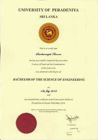 Image result for Degree Certificate